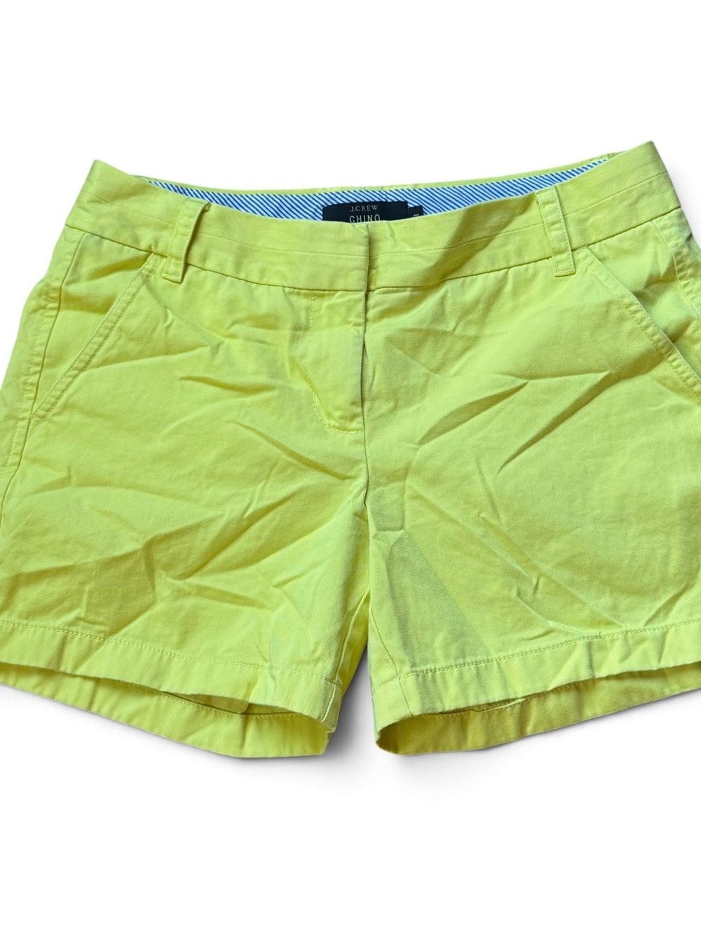 J. Crew Bright Yellow Lime Chino Shorts - Women
